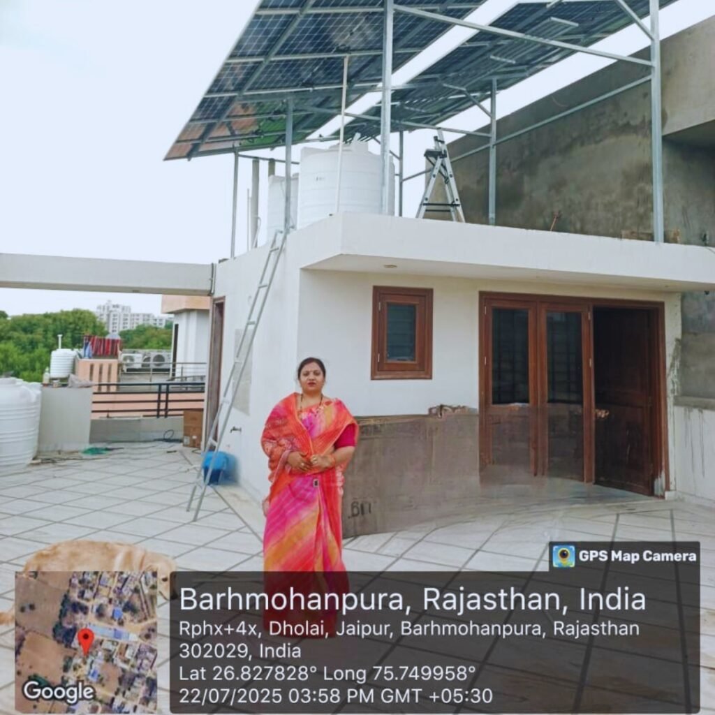 6kW Rooftop Solar System Installed at Barhmohanpura, Mansarovar, Jaipur