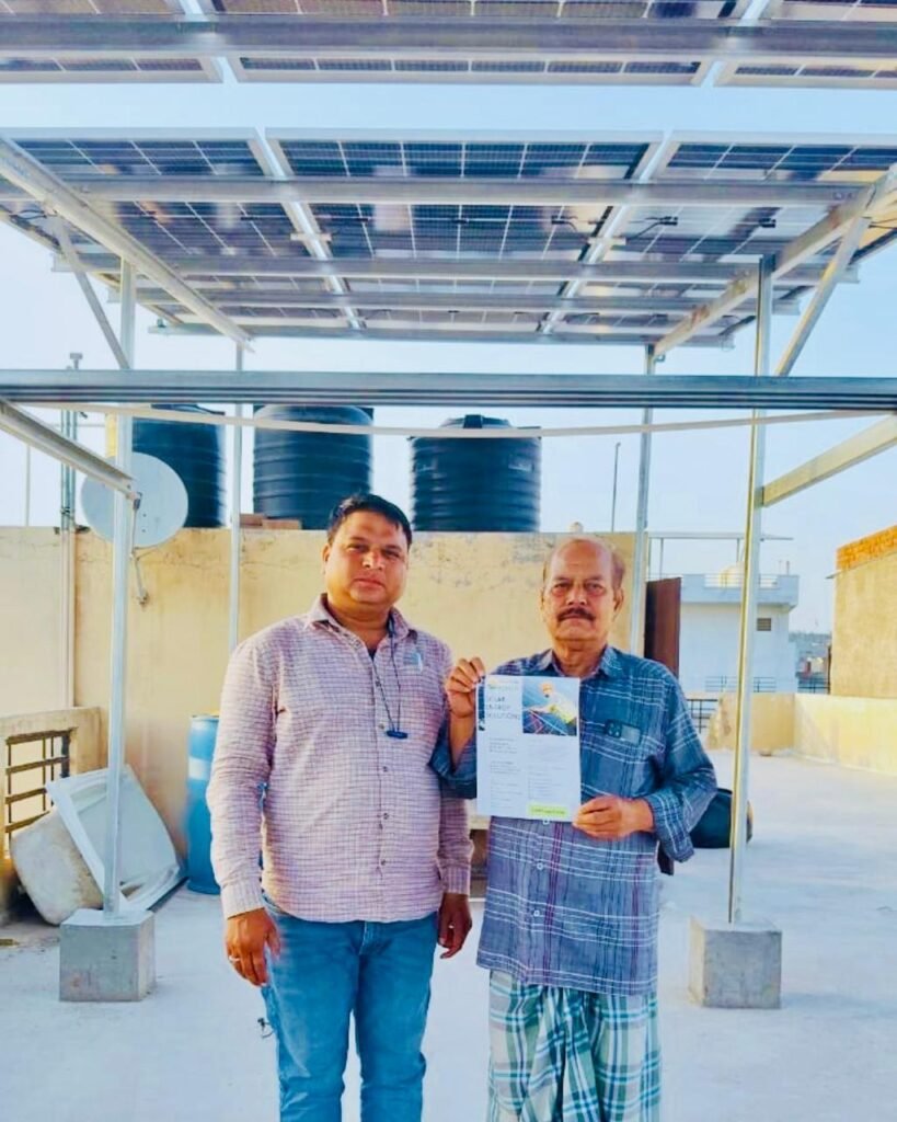 6kW rooftop solar installation in Satya Nagar, Jaipur under PM Surya Ghar Yojana by GreatSun Power