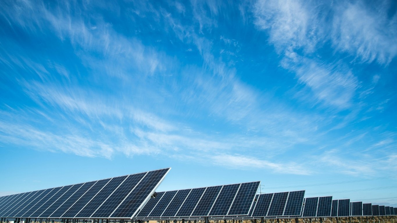 Close-up of solar panel cells capturing sunlight